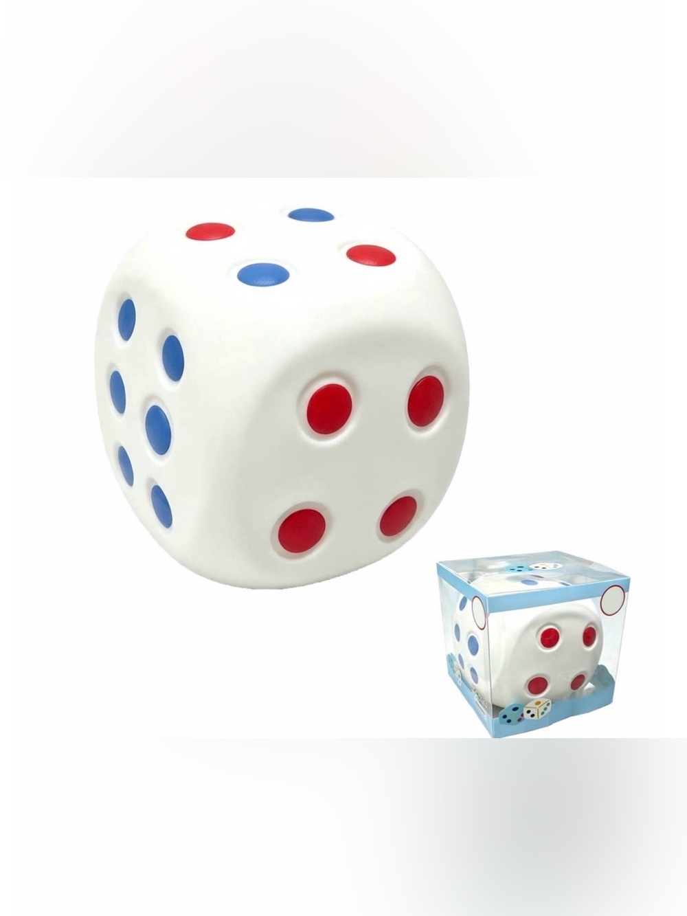 NIB Large Multi Color Squishy Giant Dice Novelty Gift Stress Relief